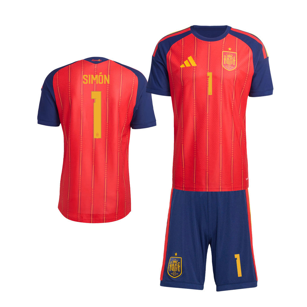 Unai Simón 1 Spain 2026 Home Men Jersey & Shorts Set – Red