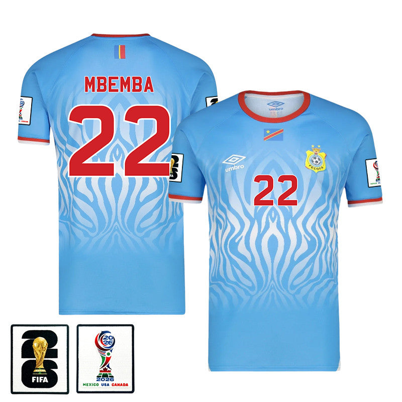 Chancel Mbemba 22 DR Congo 2026 Home Jersey - Blue, Men