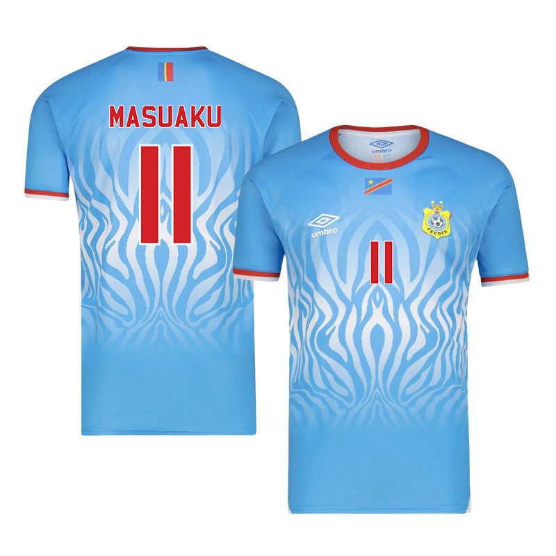 Arthur Masuaku 11 DR Congo 2026 Home Jersey - Blue, Men