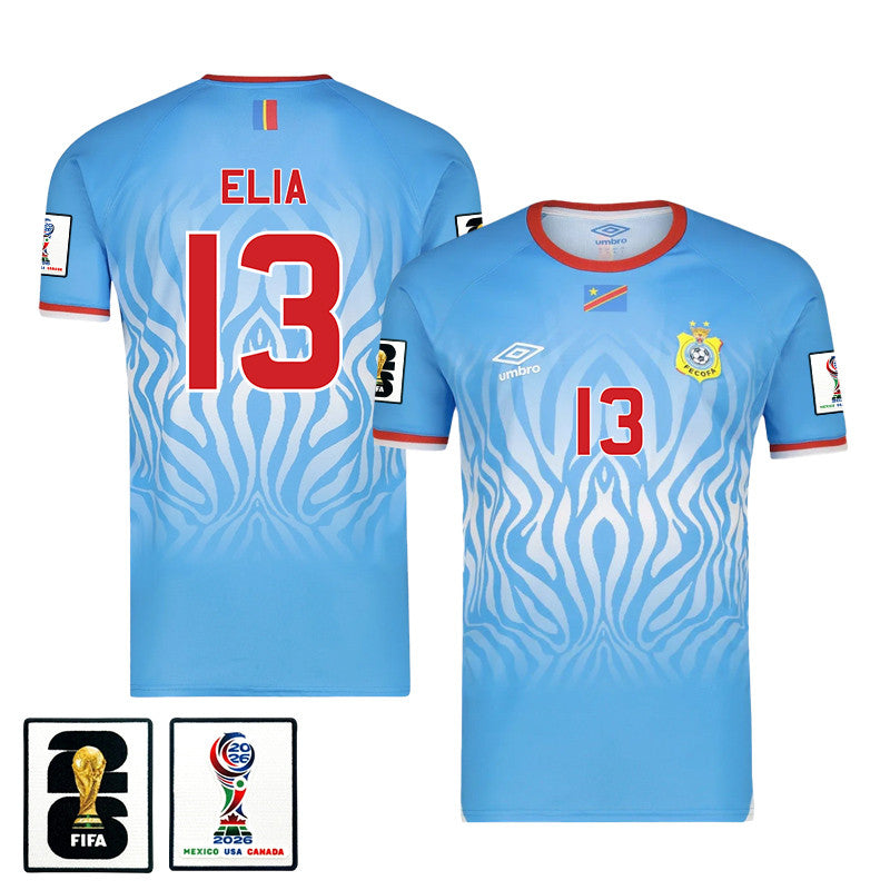 Meschack Elia 13 DR Congo 2026 Home Jersey - Blue, Men