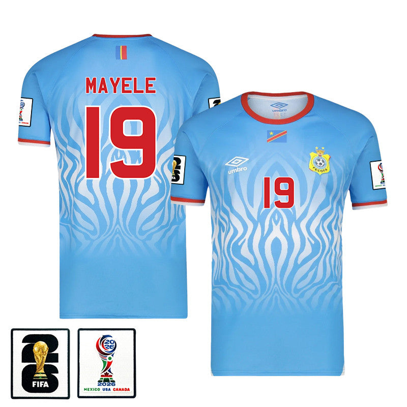 Fiston Mayele 19 DR Congo 2026 Home Jersey - Blue, Men