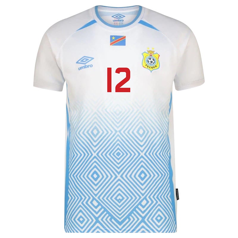 Joris Kayembe Ditu 12 DR Congo 2026 Away Jersey - White, Men