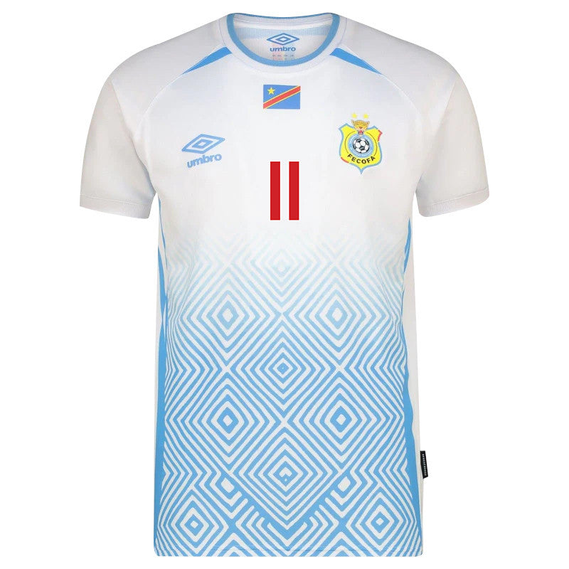 Arthur Masuaku 11 DR Congo 2026 Away Jersey - White, Men