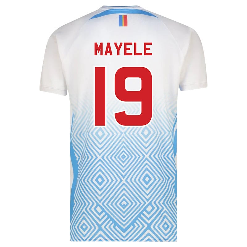 Fiston Mayele 19 DR Congo 2026 Away Jersey - White, Men
