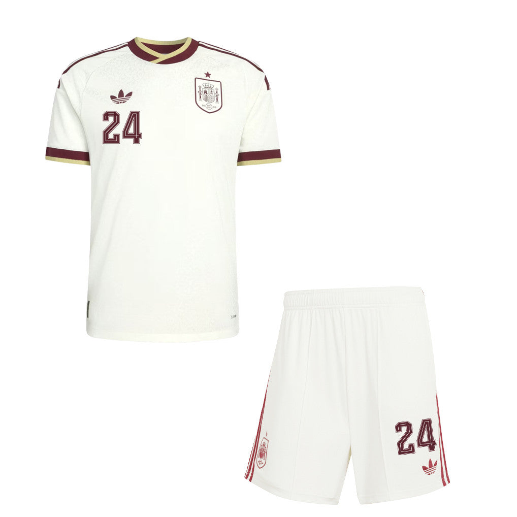 Marc Cucurella 24 Spain 2026 Away Men Jersey & Shorts Set – White