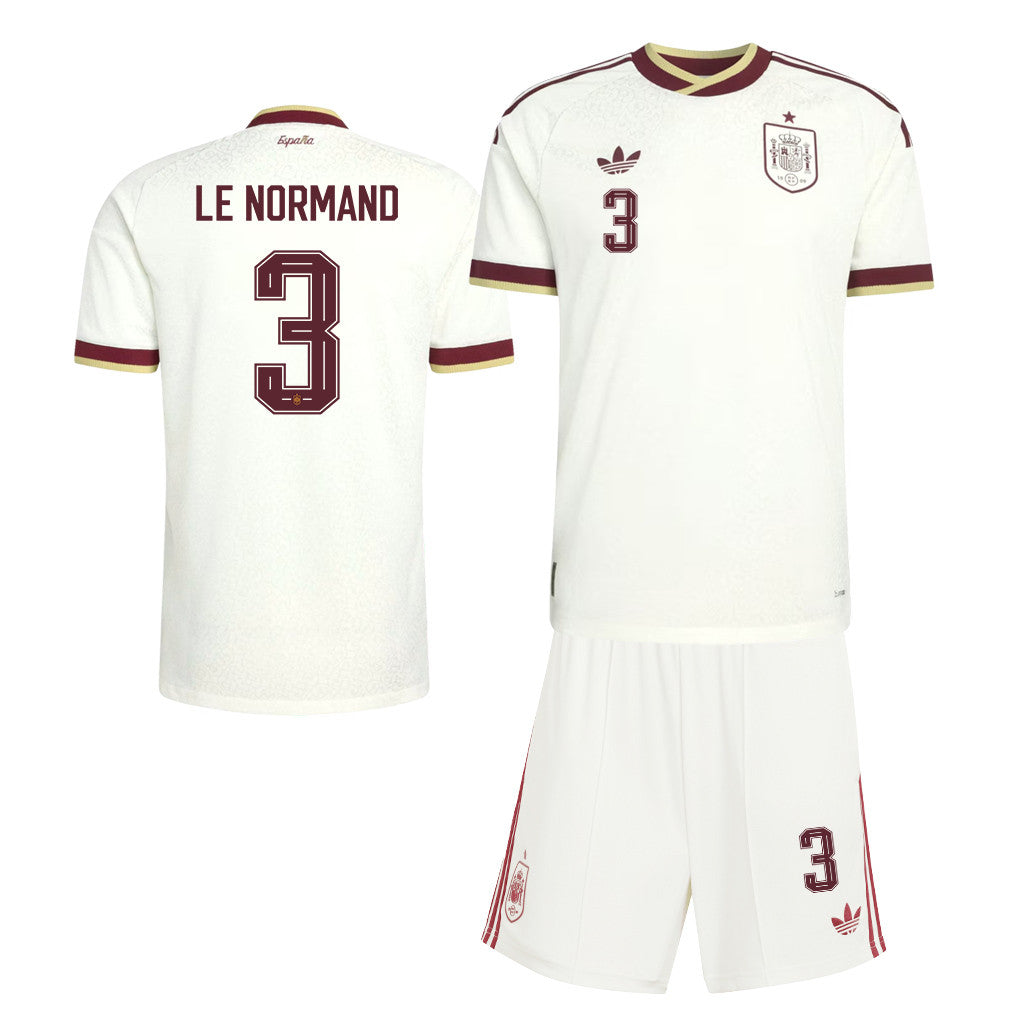 Robin Le Normand 3 Spain 2026 Away Men Jersey & Shorts Set – White