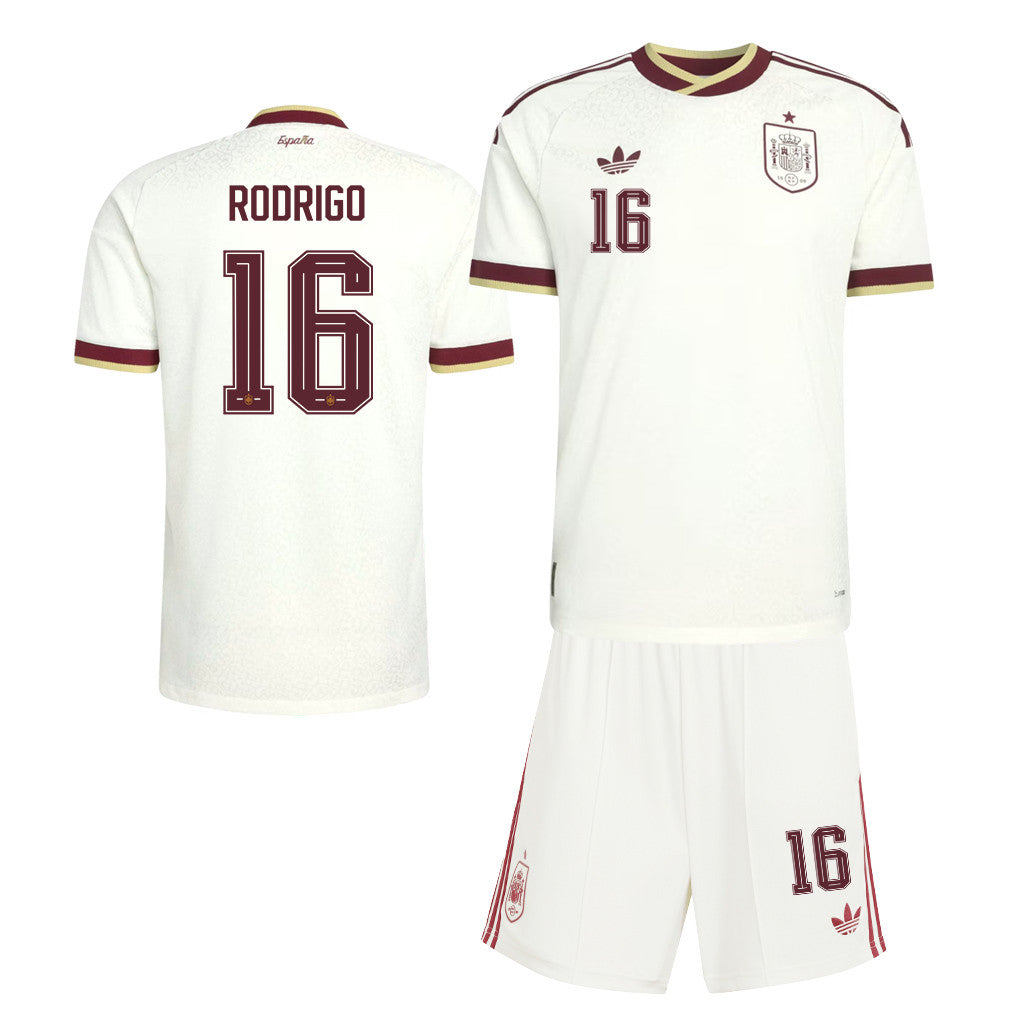 Rodri 16 Spain 2026 Away Men Jersey & Shorts Set – White