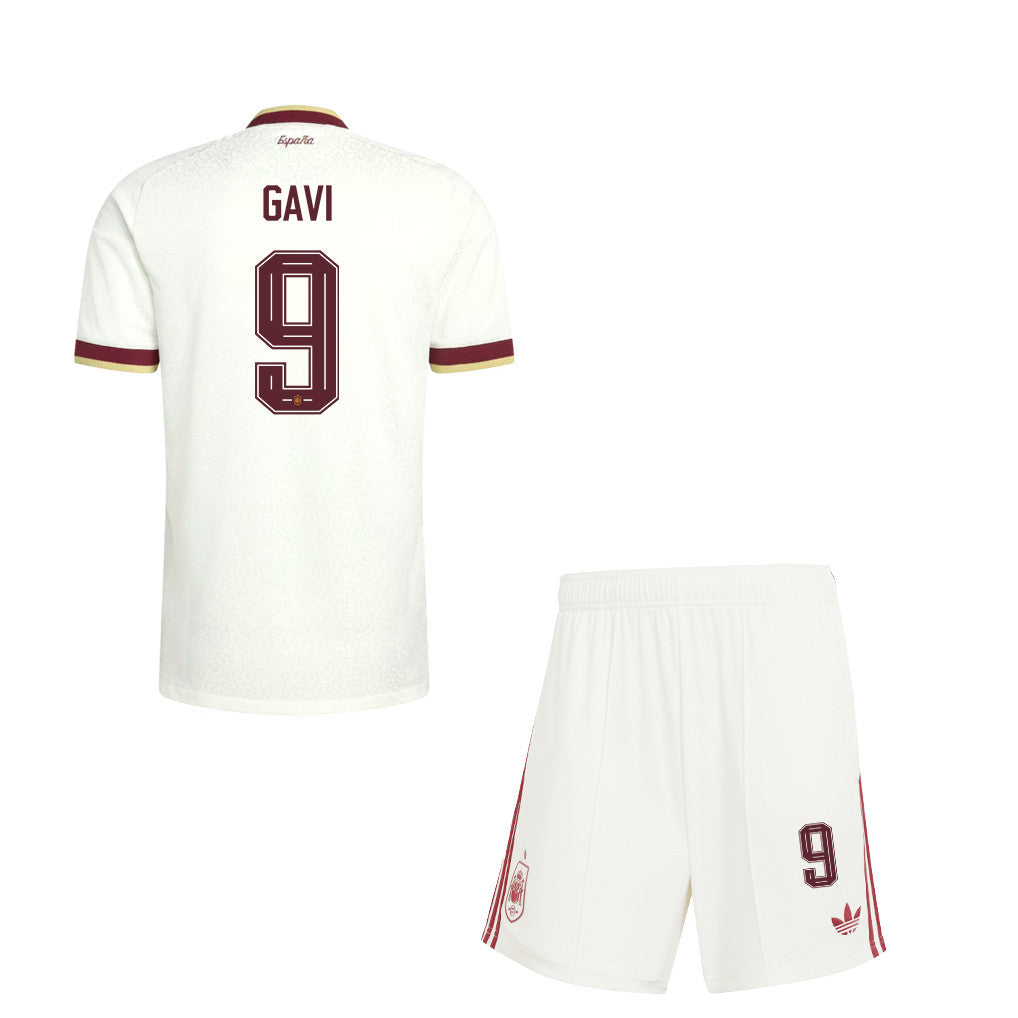 Gavi 9 Spain 2026 Away Men Jersey & Shorts Set – White