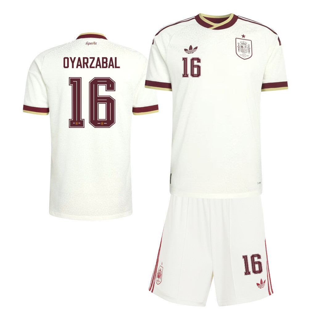 Mikel Oyarzabal 16 Spain 2026 Away Men Jersey & Shorts Set – White