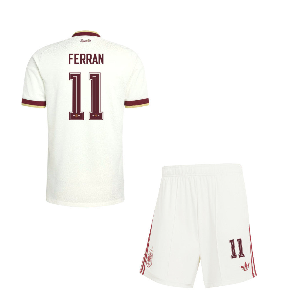 Ferran Torres 11 Spain 2026 Away Men Jersey & Shorts Set – White