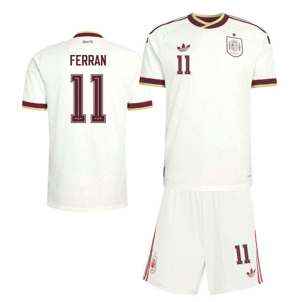 Ferran Torres 11 Spain 2026 Away Men Jersey & Shorts Set – White