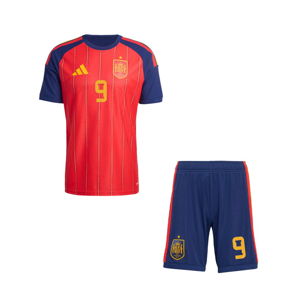 Gavi 9 Spain 2026 YOUTH Home Jersey & Shorts Set - Red