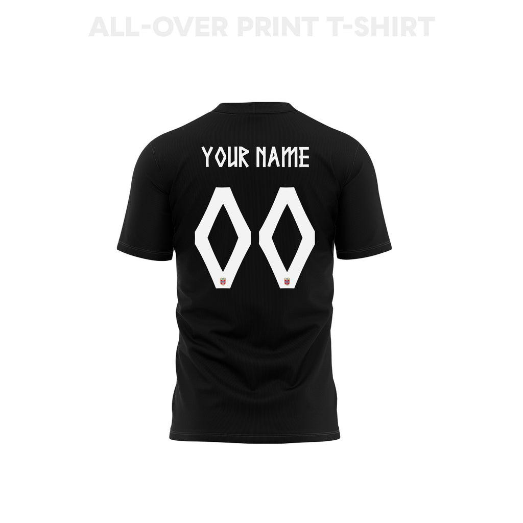 Norway 2026 Youth Away 3D T-shirt Fully Printed – Personalized – Black