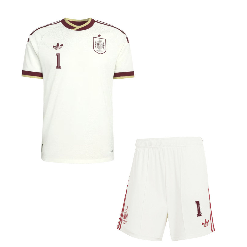 Unai Simón 1 Spain 2026 YOUTH Away Jersey & Shorts Set - White