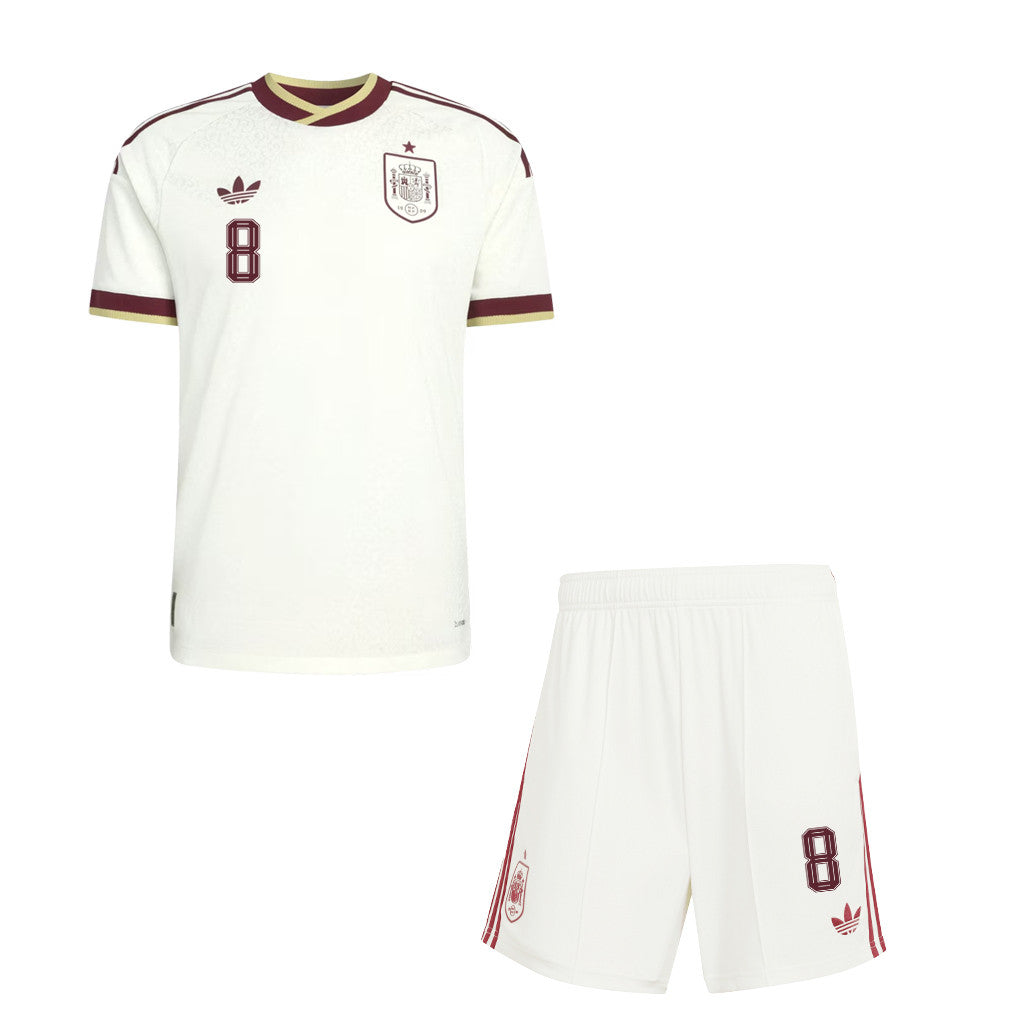 Fabián Ruiz 8 Spain 2026 YOUTH Away Jersey & Shorts Set - White