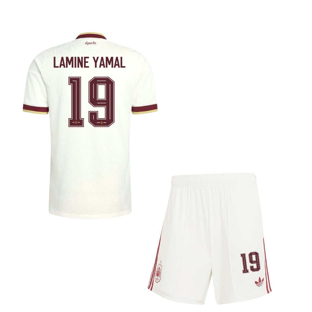 Lamine Yamal 19 Spain 2026 YOUTH Away Jersey & Shorts Set - White