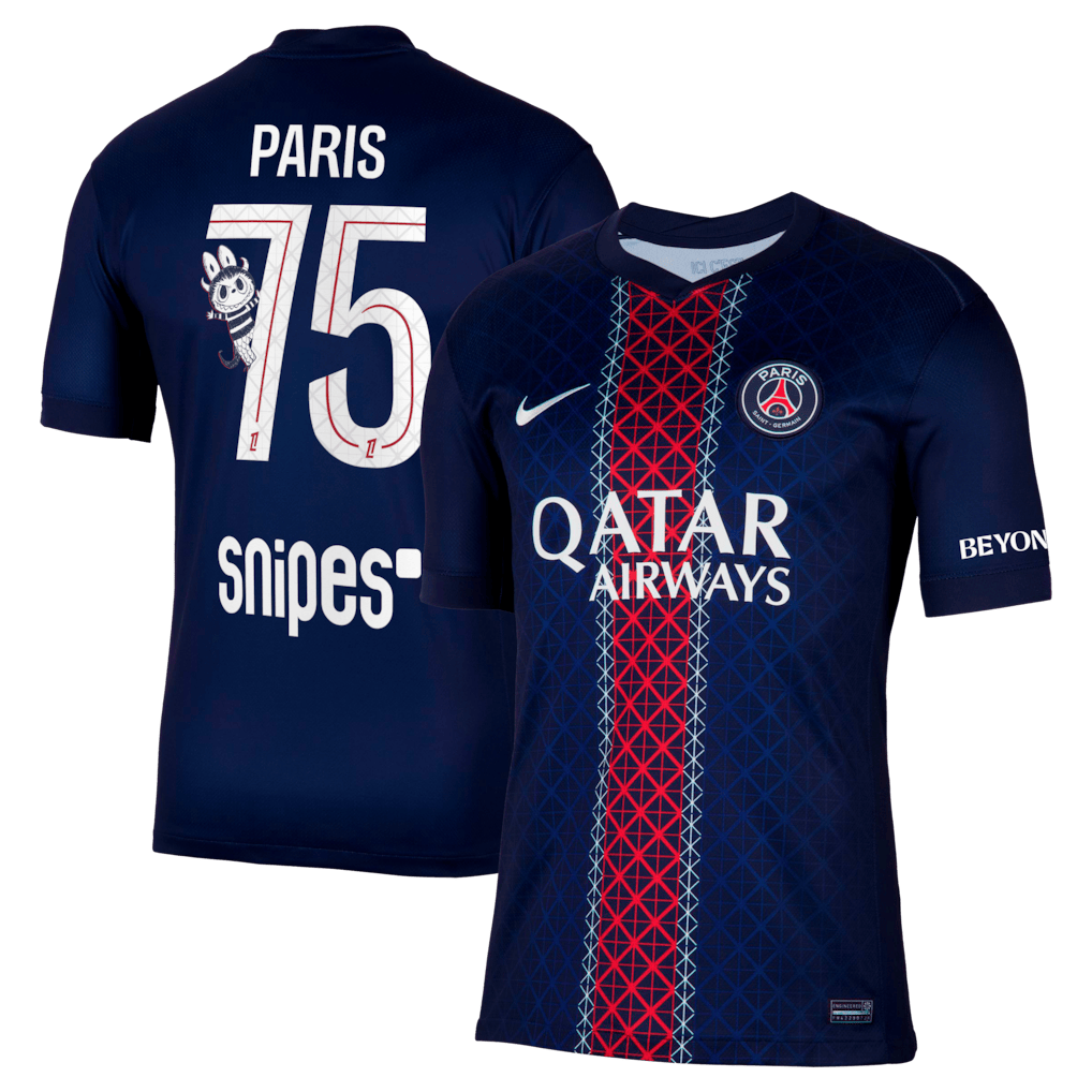 Paris Saint-Germain Home Stadium Shirt 2025-26 With Labubu Printing - Navy