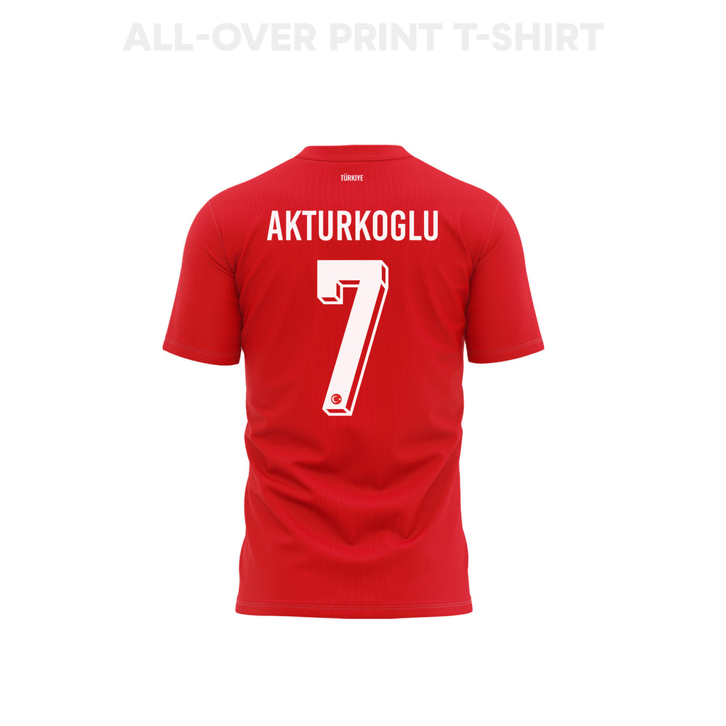 Kerem Akturkoglu 7 Turkey 2026 Home 3D T-Shirt Fully Printed – Unisex, Red