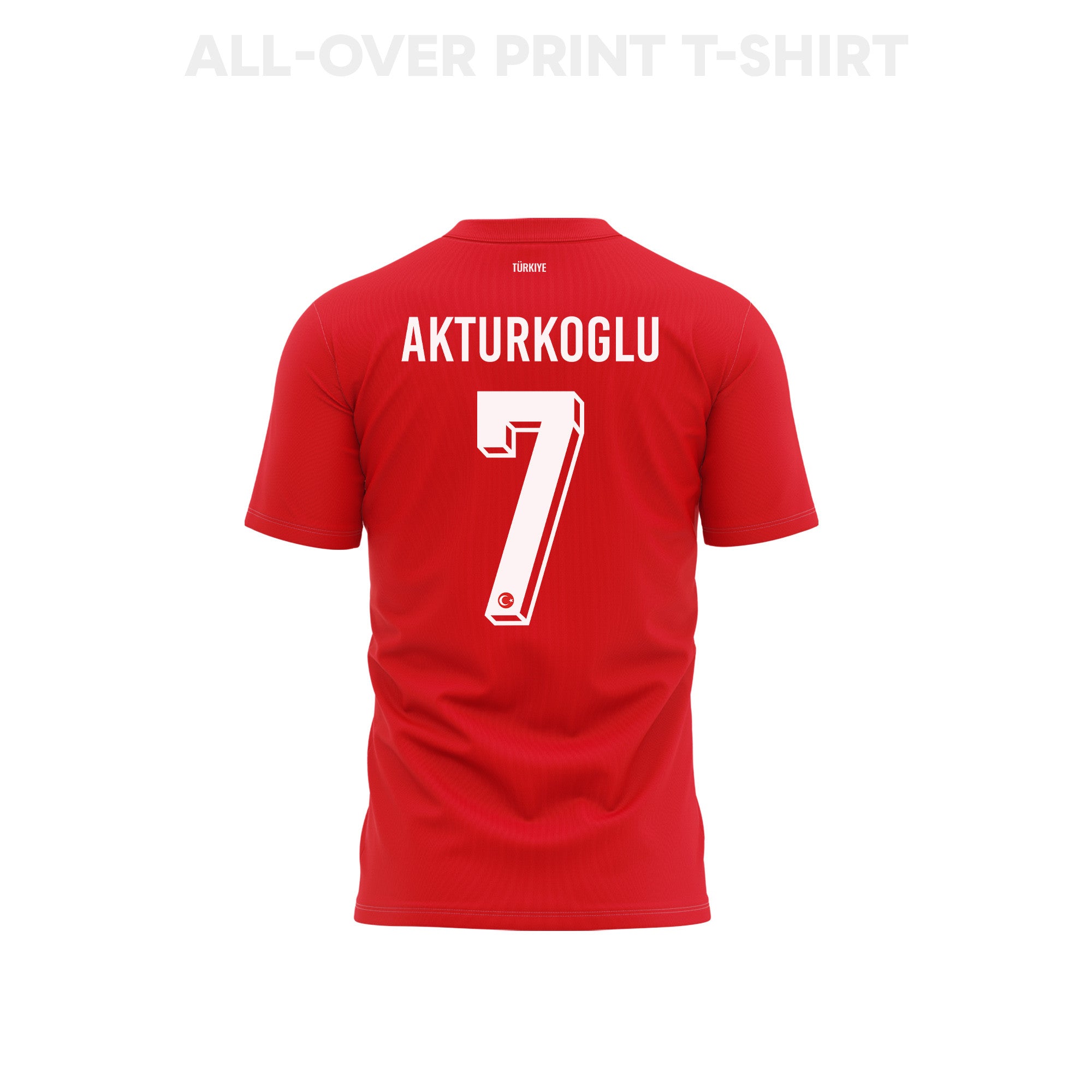 Kerem Akturkoglu 7 Turkey 2026 Home 3D T-Shirt Fully Printed – Unisex, Red
