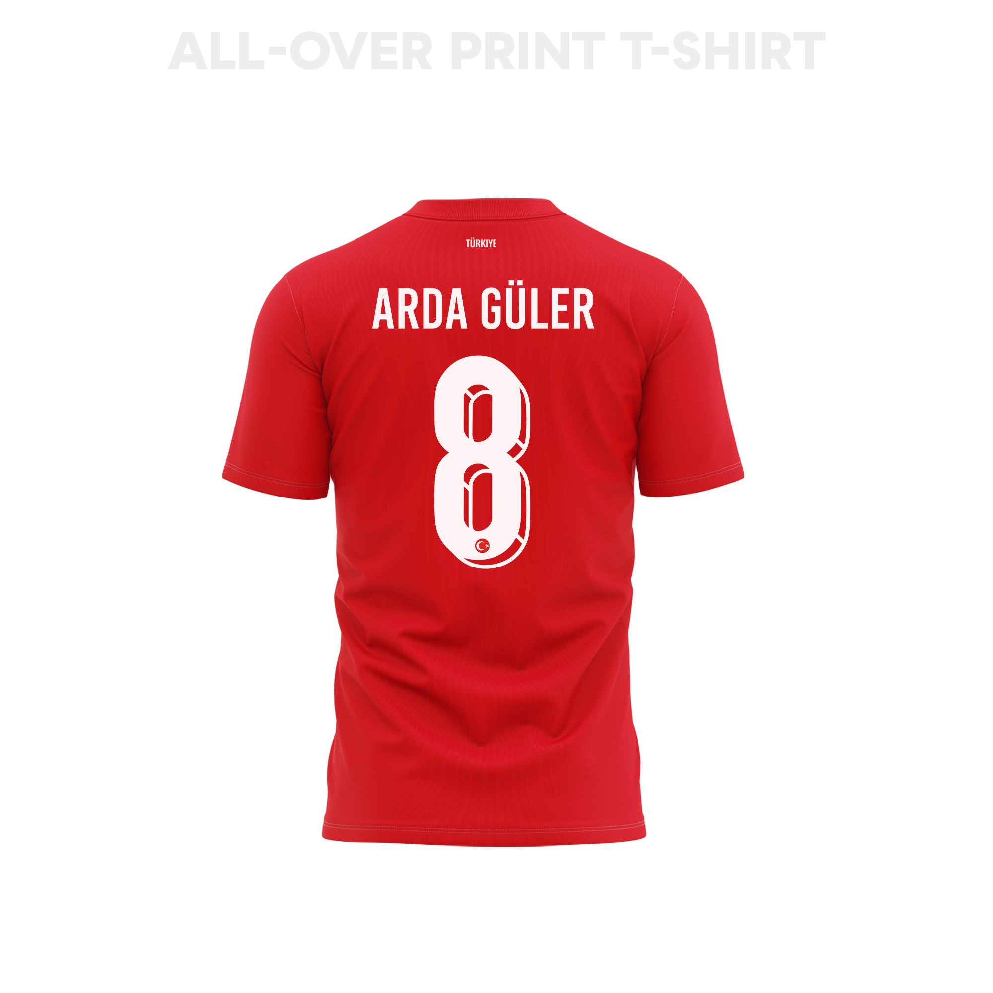 Arda Guler 8 Turkey 2026 Home 3D T-Shirt Fully Printed – Unisex, Red