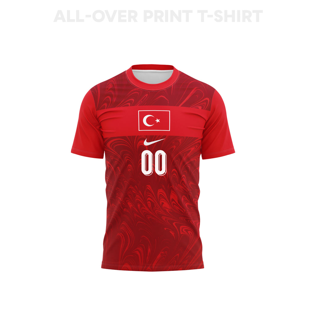Turkey 2026 Home 3D T-Shirt Fully Printed – Personalized – Unisex, Red