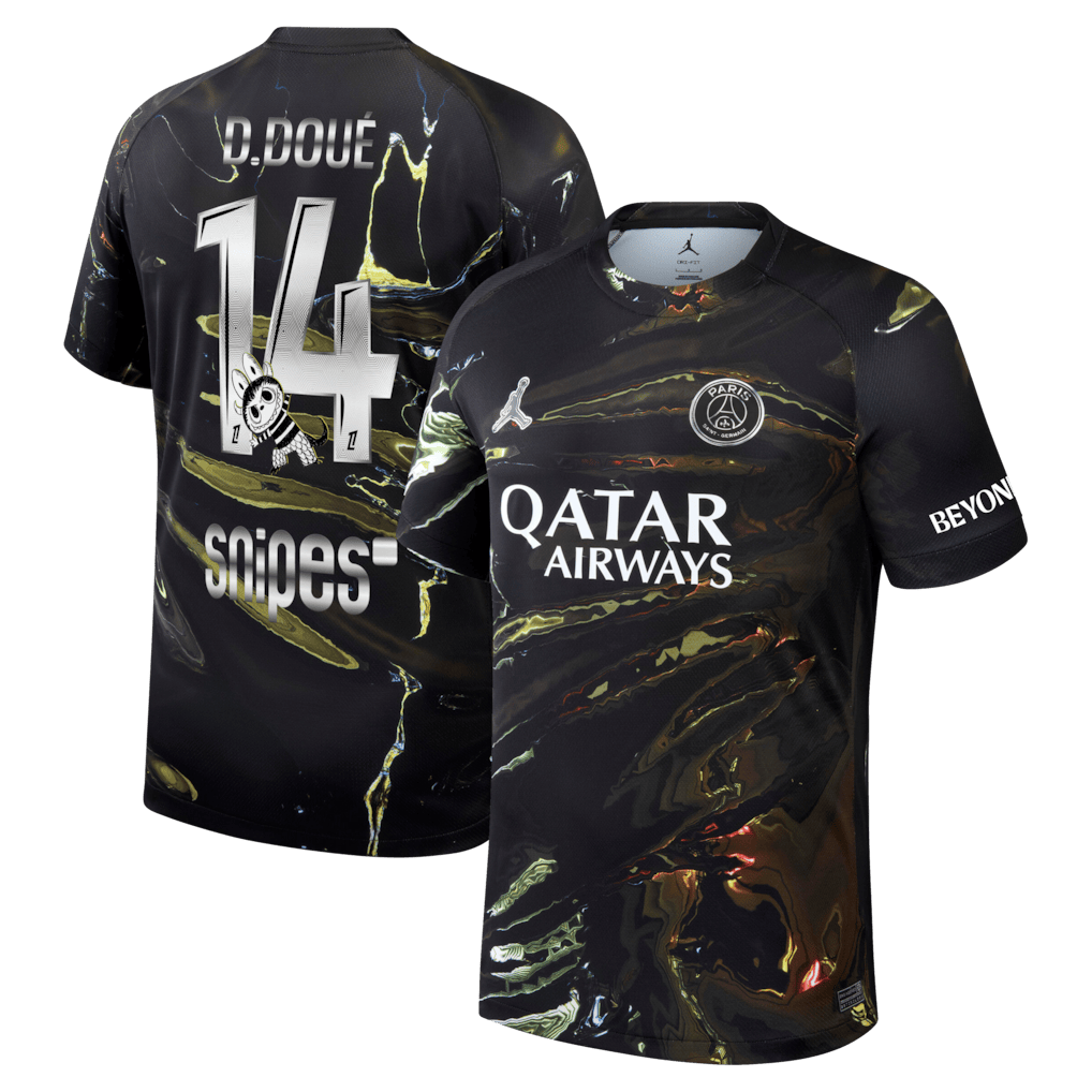 D.Doué 14 Paris Saint-Germain Jordan Night Edition With Labubu Printing 2025-26 Jersey - Men