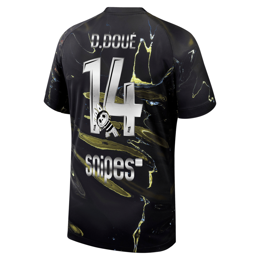 D.Doué 14 Paris Saint-Germain Jordan Night Edition With Labubu Printing 2025-26 Jersey - Men