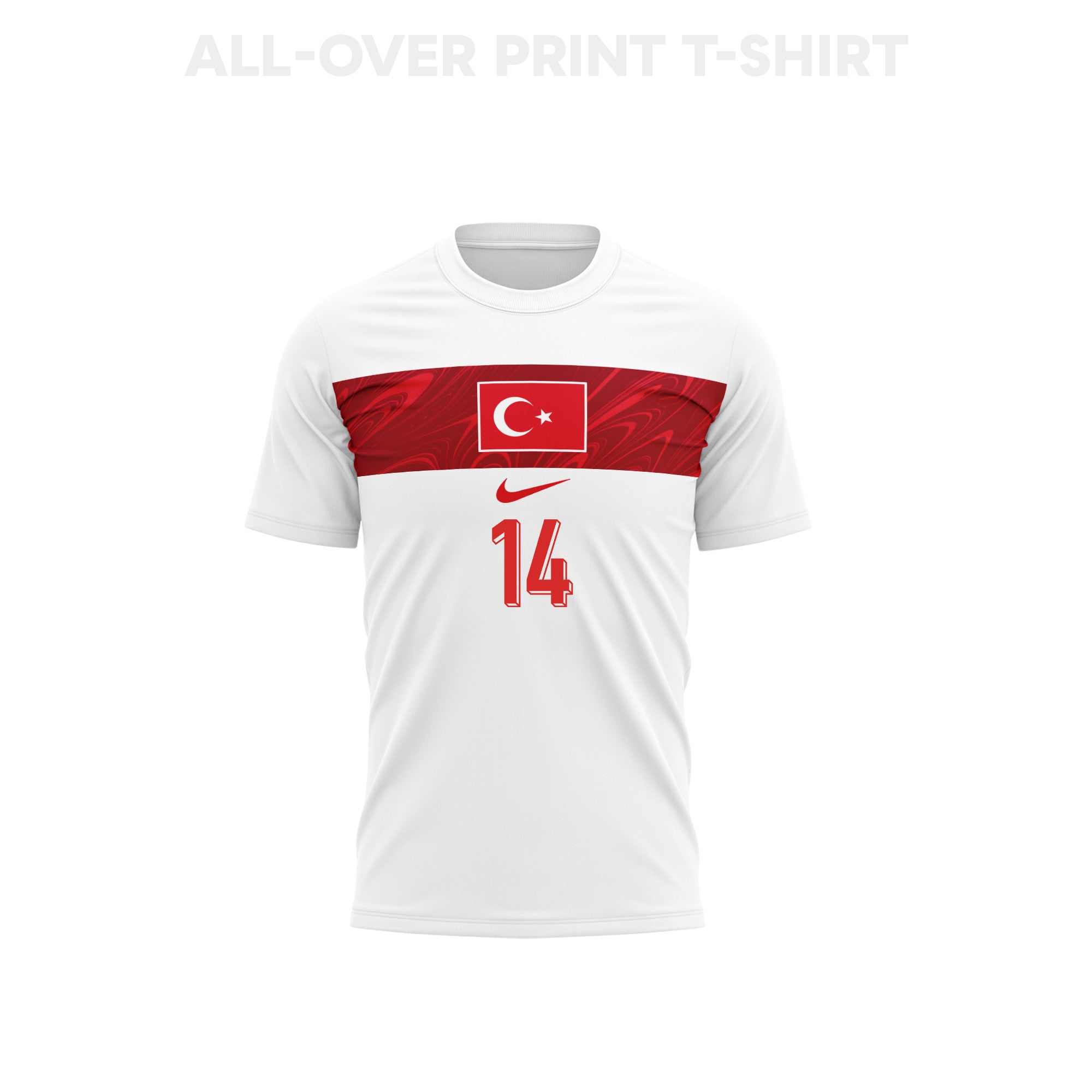 Abdulkerim Bardakci 14 Youth Turkey 2026 Away 3D T-shirt Fully Printed – White