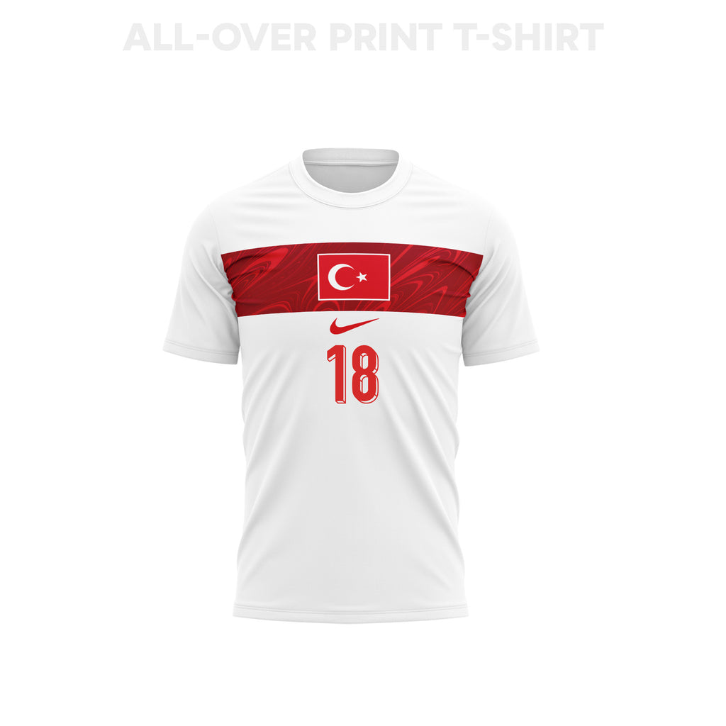 Mert Muldur 18 Youth Turkey 2026 Away 3D T-shirt Fully Printed – White