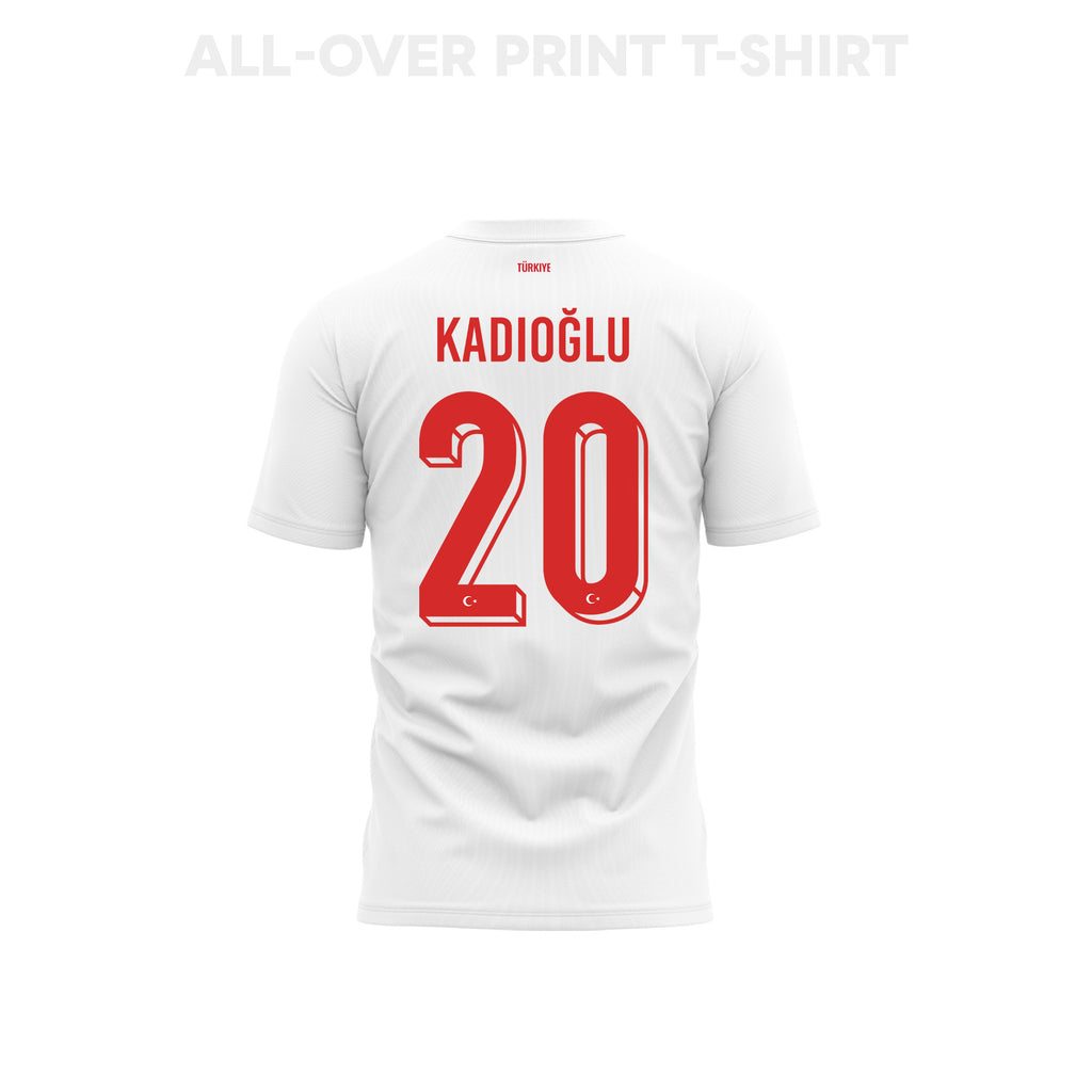 Ferdi Kadioglu 20 Youth Turkey 2026 Away 3D T-shirt Fully Printed – White