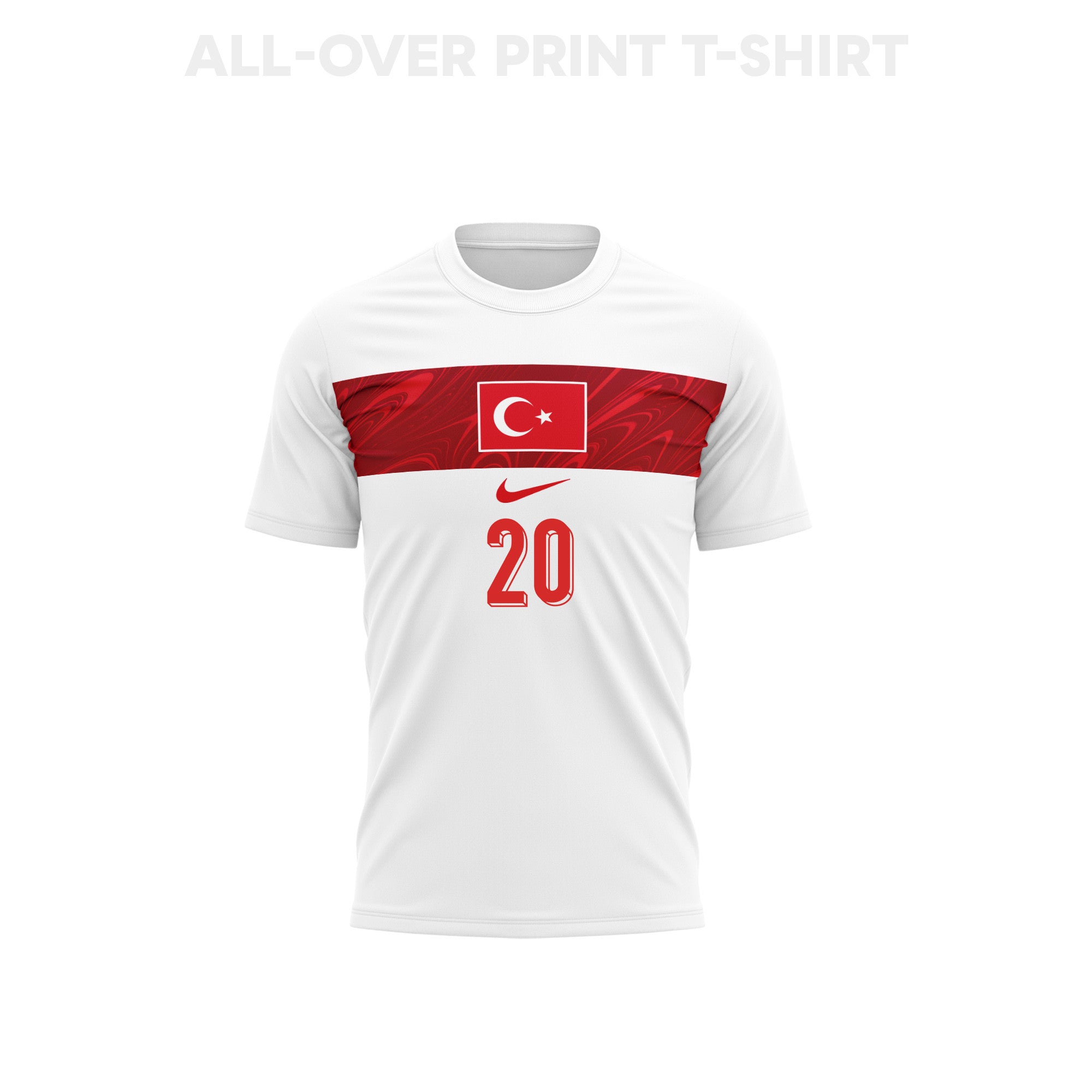 Ferdi Kadioglu 20 Youth Turkey 2026 Away 3D T-shirt Fully Printed – White