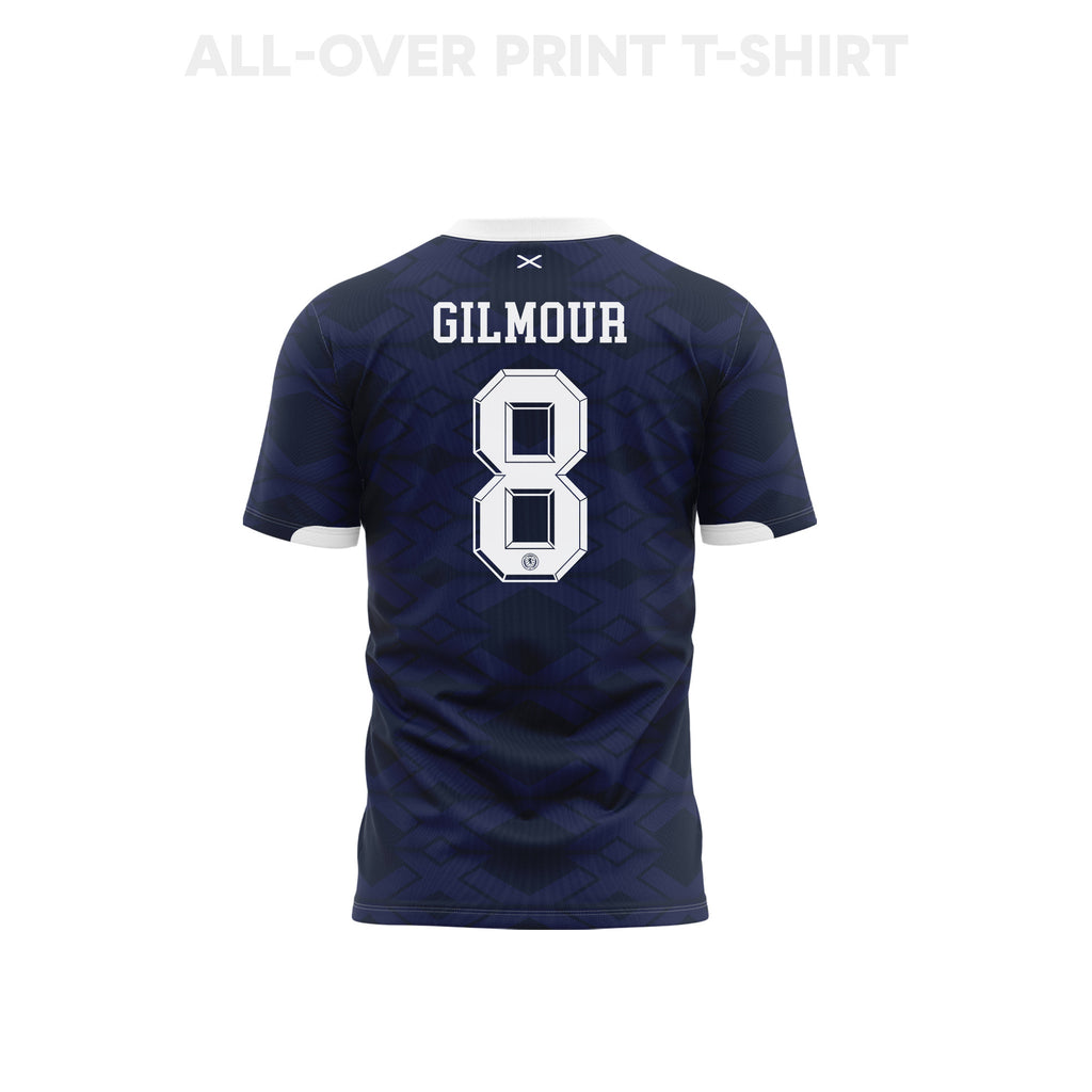 Billy Gilmour 8 Scotland 2026 Home 3D T-Shirt Fully Printed – Unisex, Navy