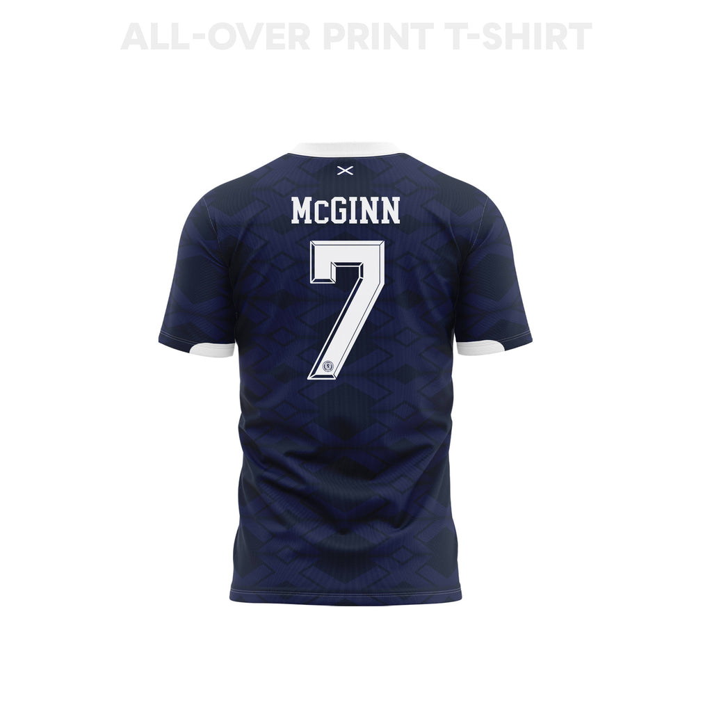 John McGinn 7 Scotland 2026 Home 3D T-Shirt Fully Printed – Unisex, Navy