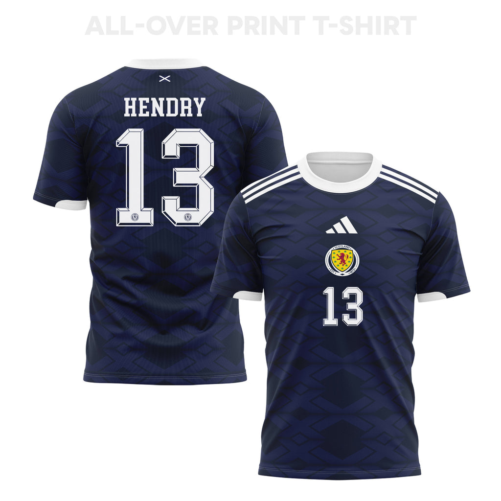 Jack Hendry 13 Scotland 2026 Home 3D T-Shirt Fully Printed – Unisex, Navy