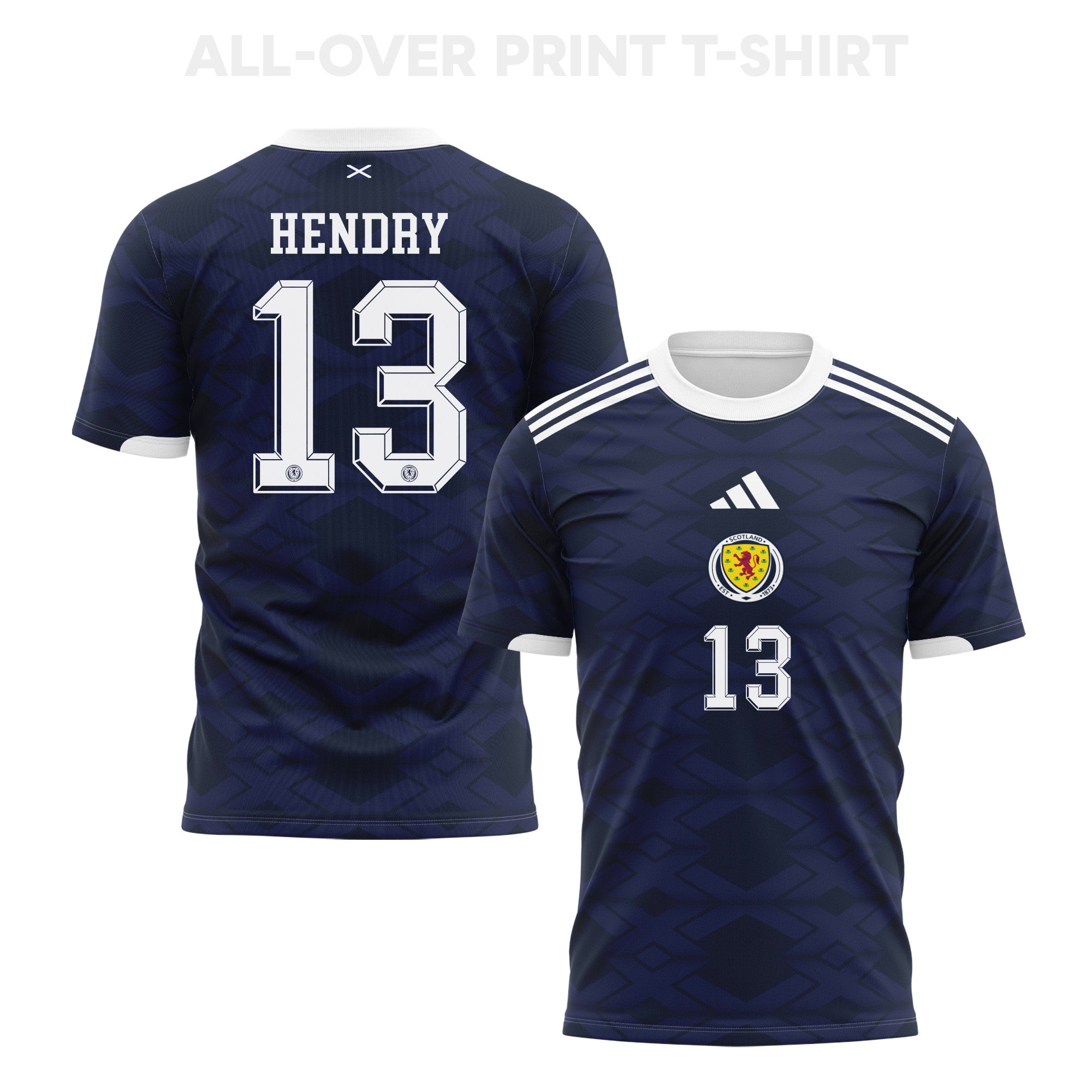 Jack Hendry 13 Scotland 2026 Home 3D T-Shirt Fully Printed – Unisex, Navy