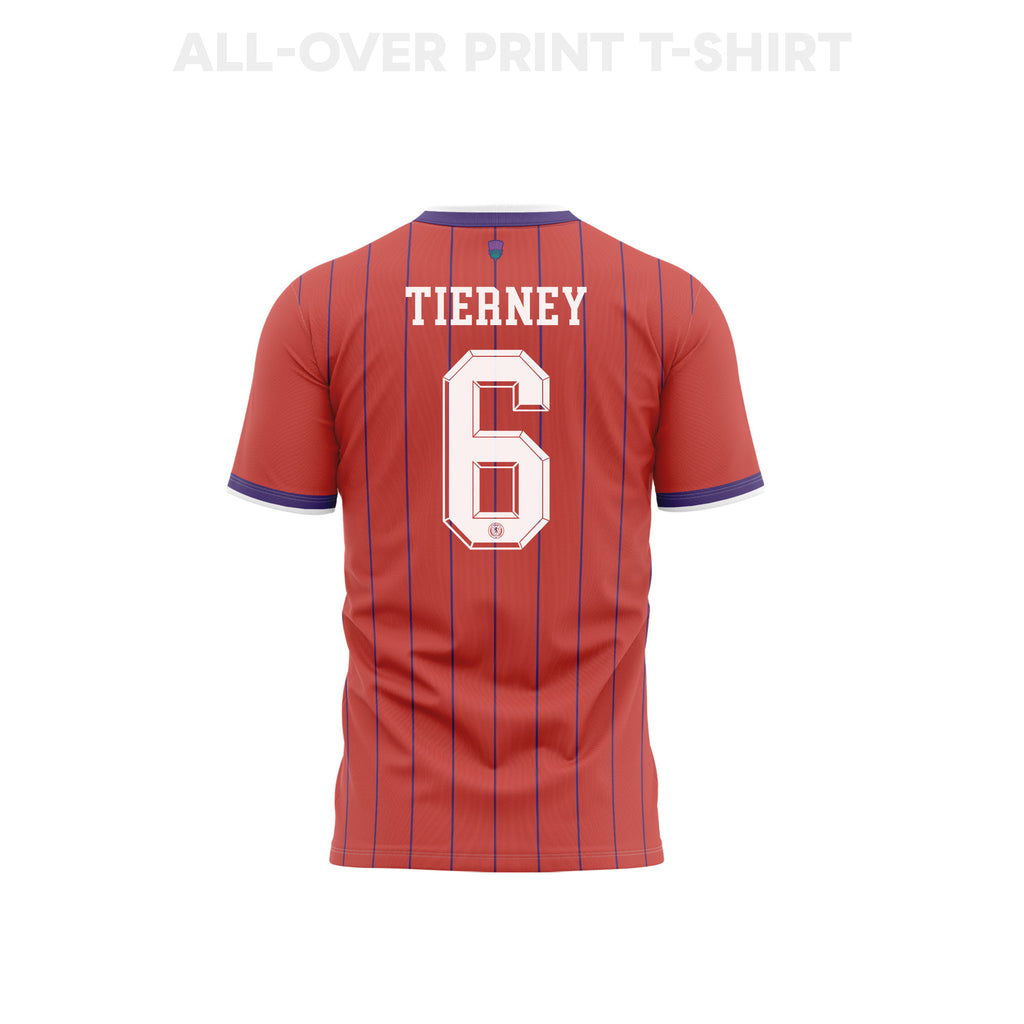 Kieran Tierney 6 Scotland 2026 Away 3D T-Shirt Fully Printed – Unisex, Red