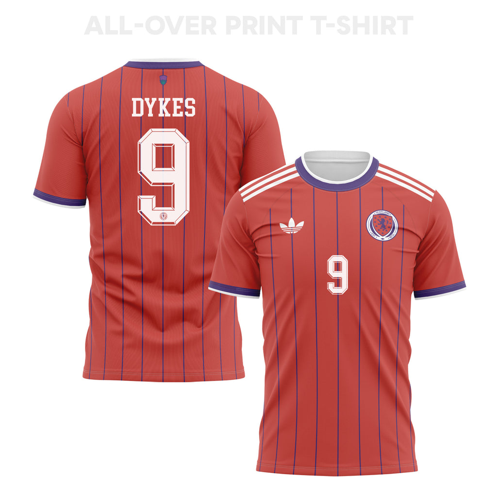 Lyndon Dykes 9 Scotland 2026 Away 3D T-Shirt Fully Printed – Unisex, Red