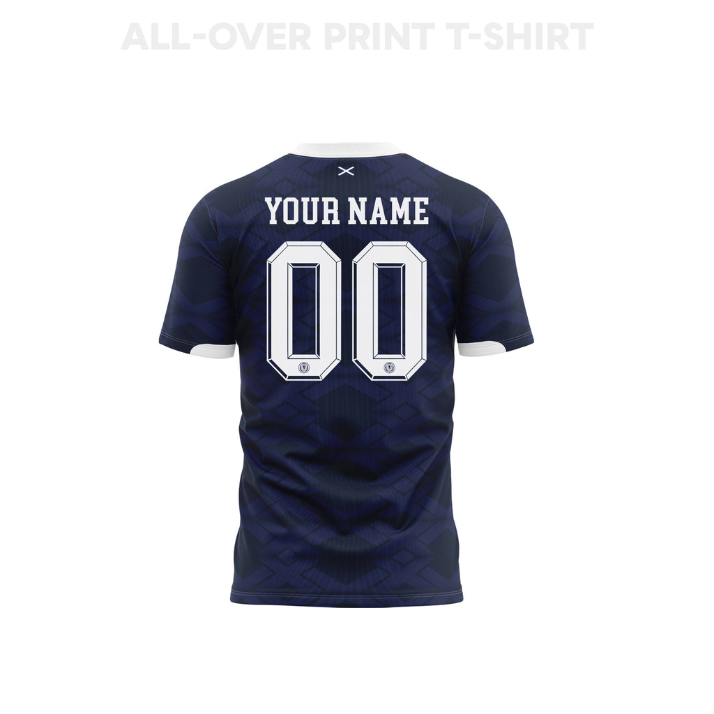 Scotland 2026 Youth Home 3D T-shirt Fully Printed – Personalized, Navy