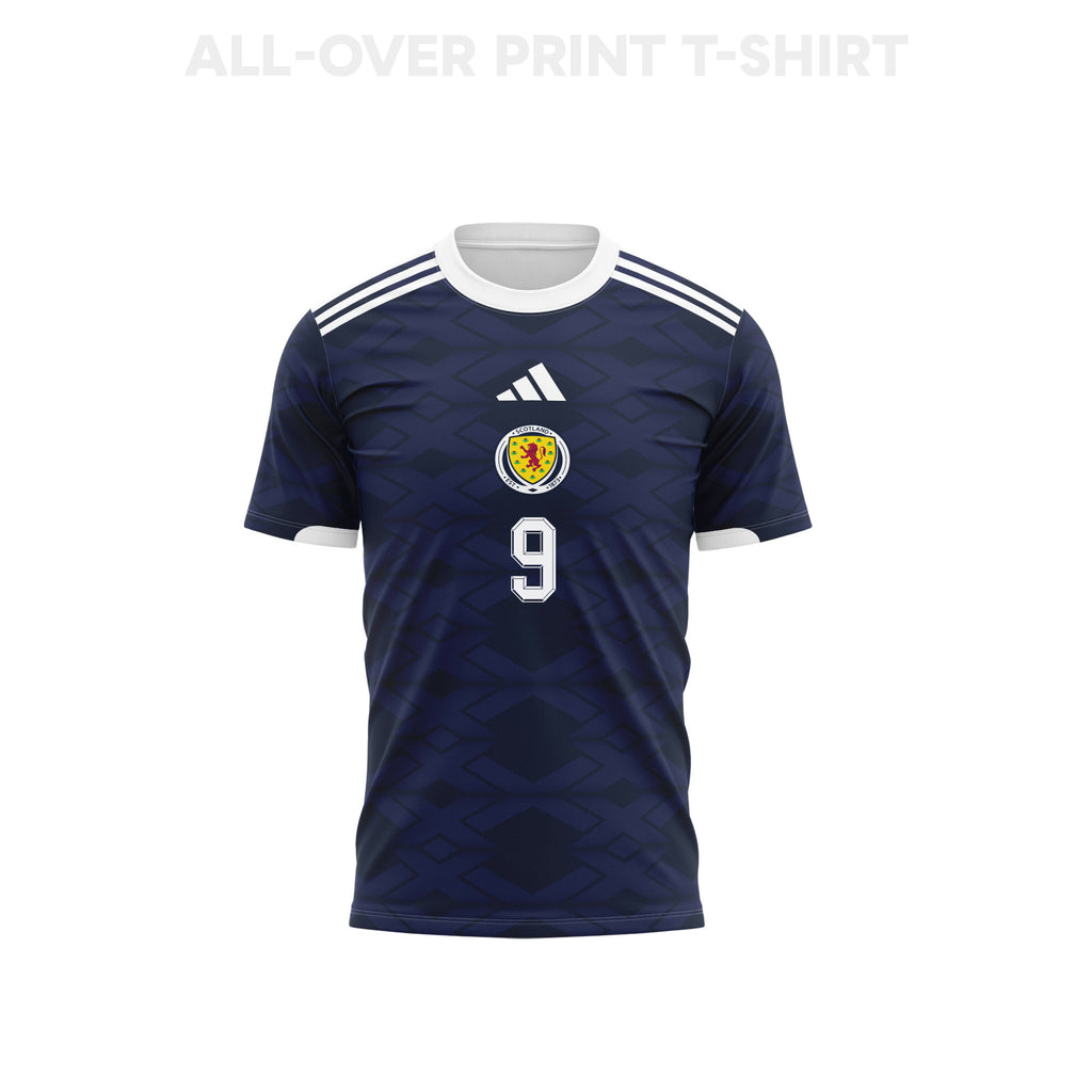 Lyndon Dykes 9 Scotland 2026 Youth Home 3D T-shirt Fully Printed – Navy