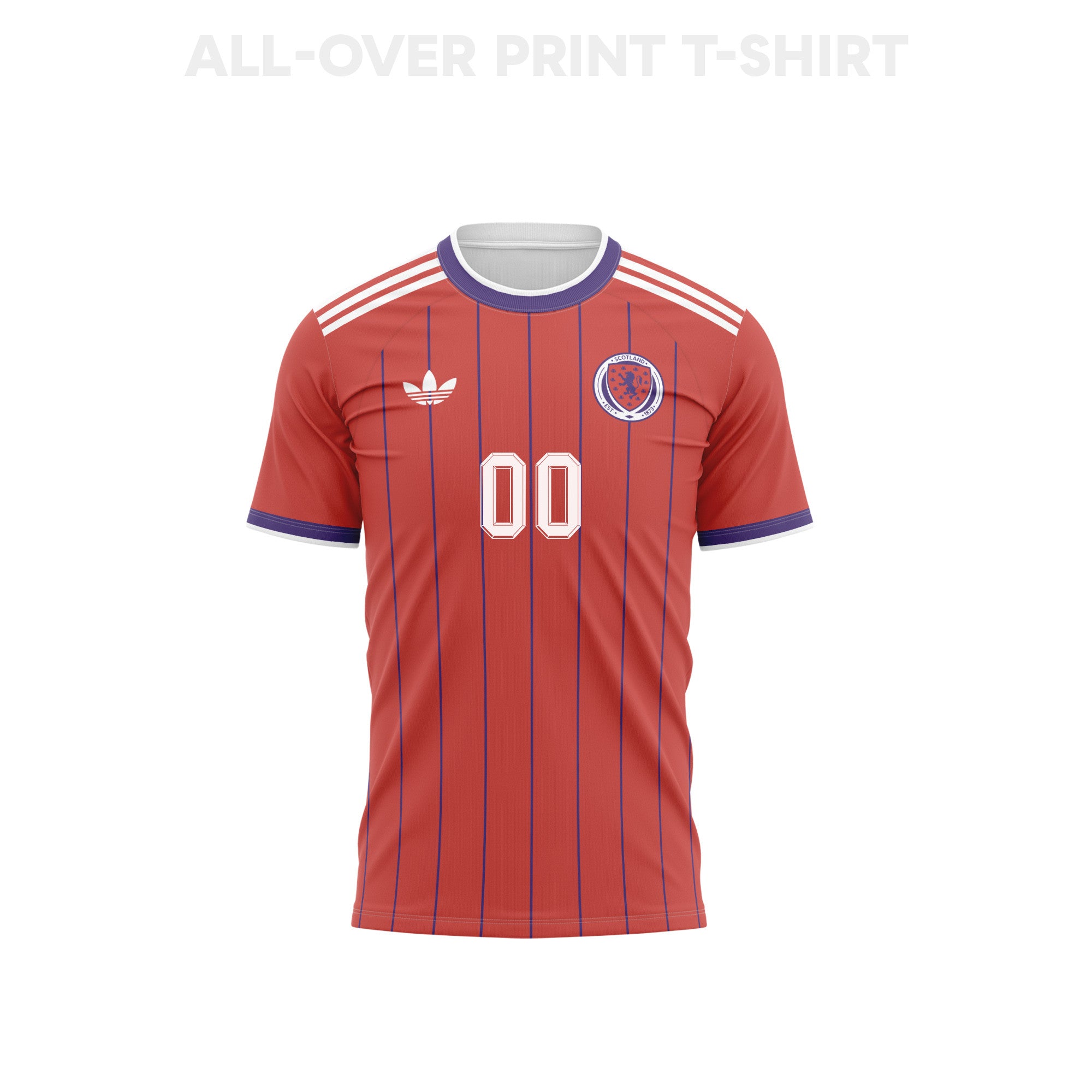 Scotland 2026 Youth Away 3D T-shirt Fully Printed – Personalized, Red
