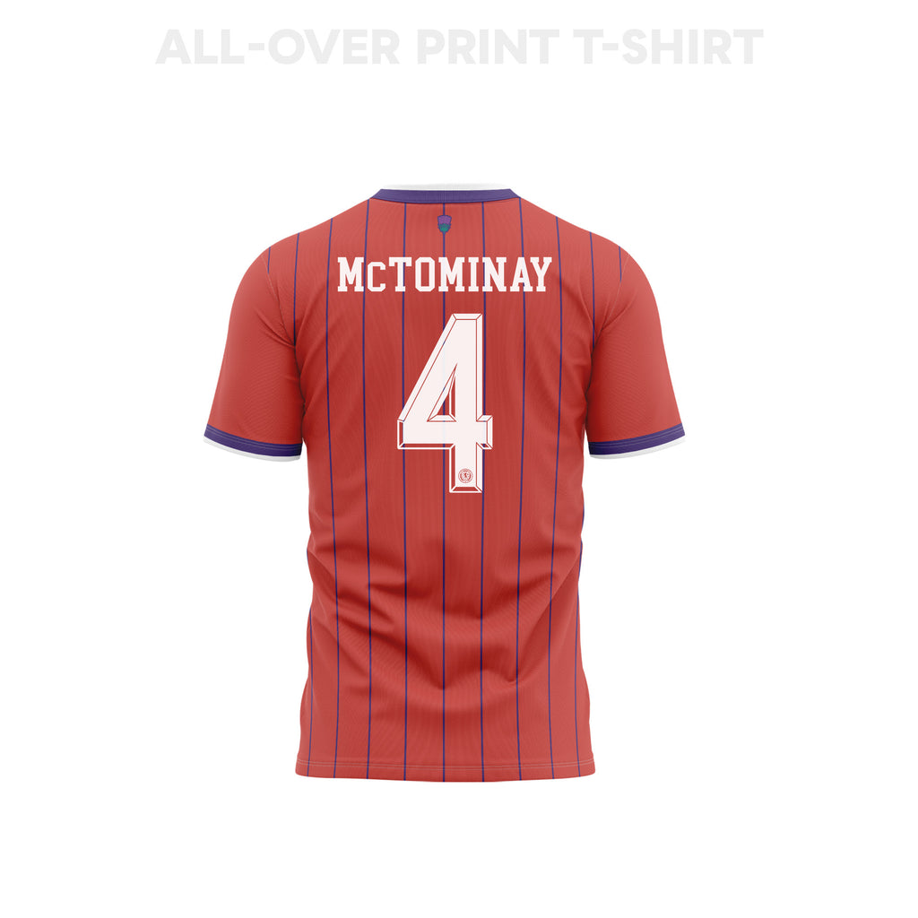 Scott McTominay 4 Scotland 2026 Youth Away 3D T-shirt Fully Printed – Red