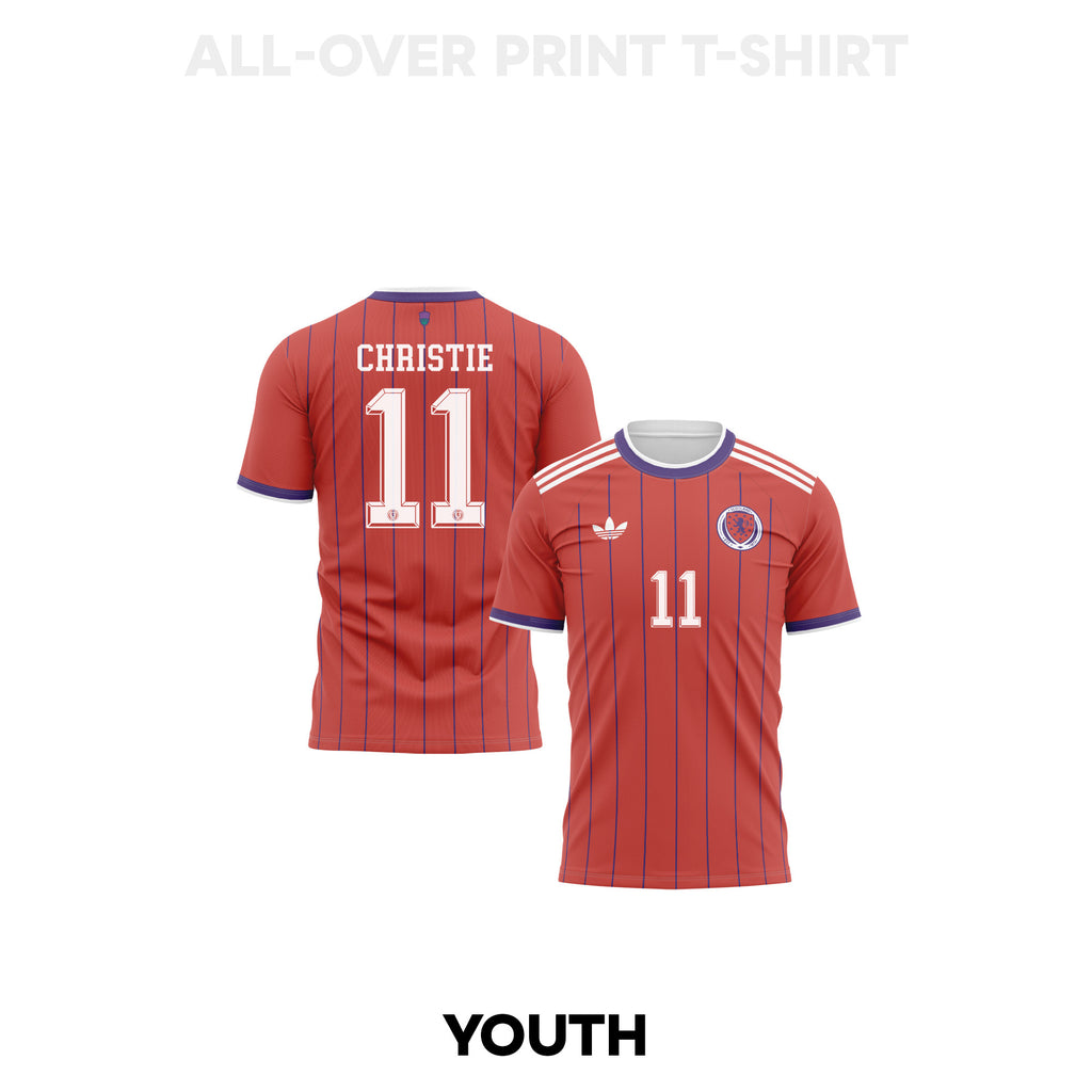 Ryan Christie 11 Scotland 2026 Youth Away 3D T-shirt Fully Printed – Red