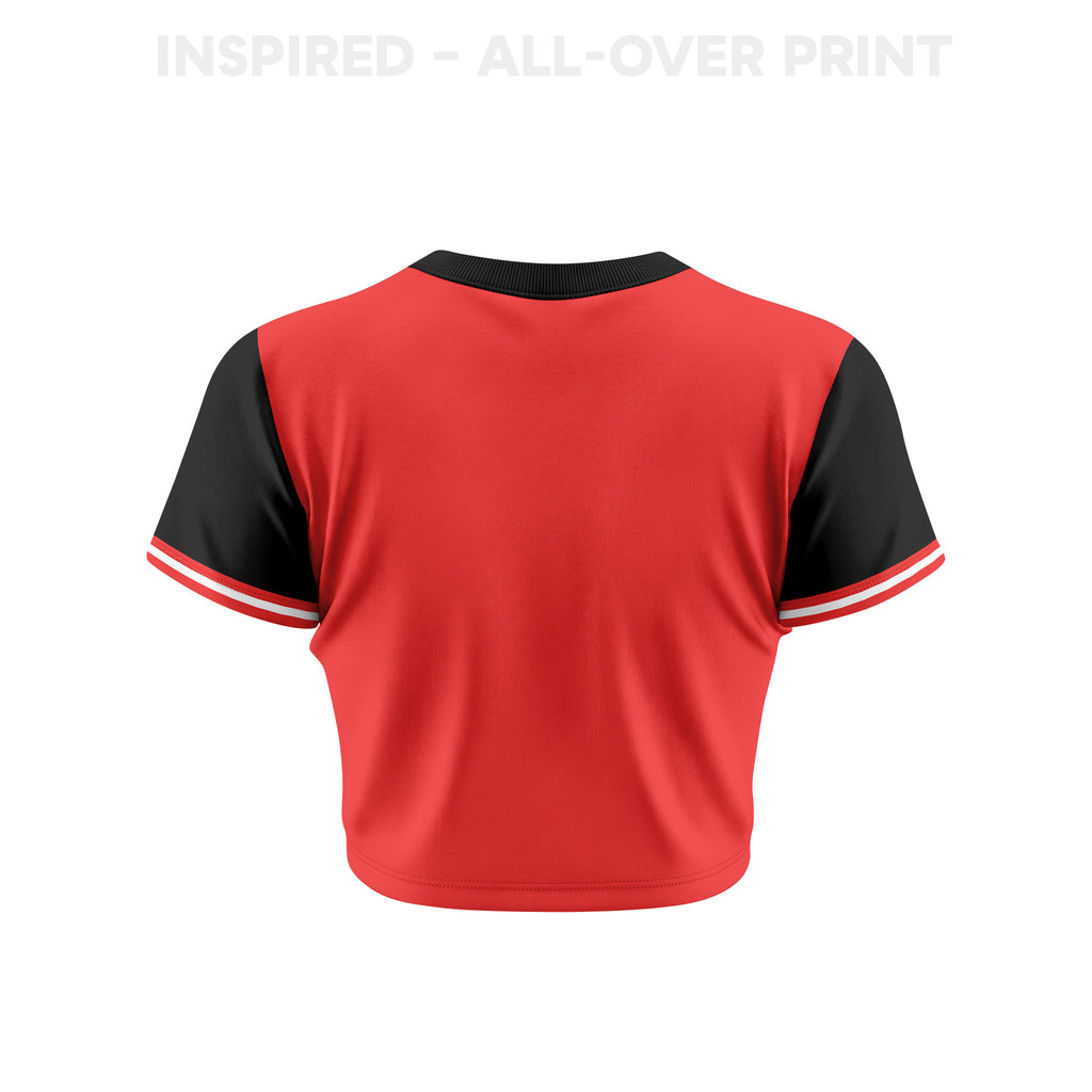Austria 2026 Women's Home All-Over Print Cropped Jersey - Red