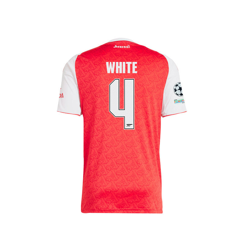 Ben White 4 Arsenal 25/26 Home Jersey – Final Match Details Edition, Red/White