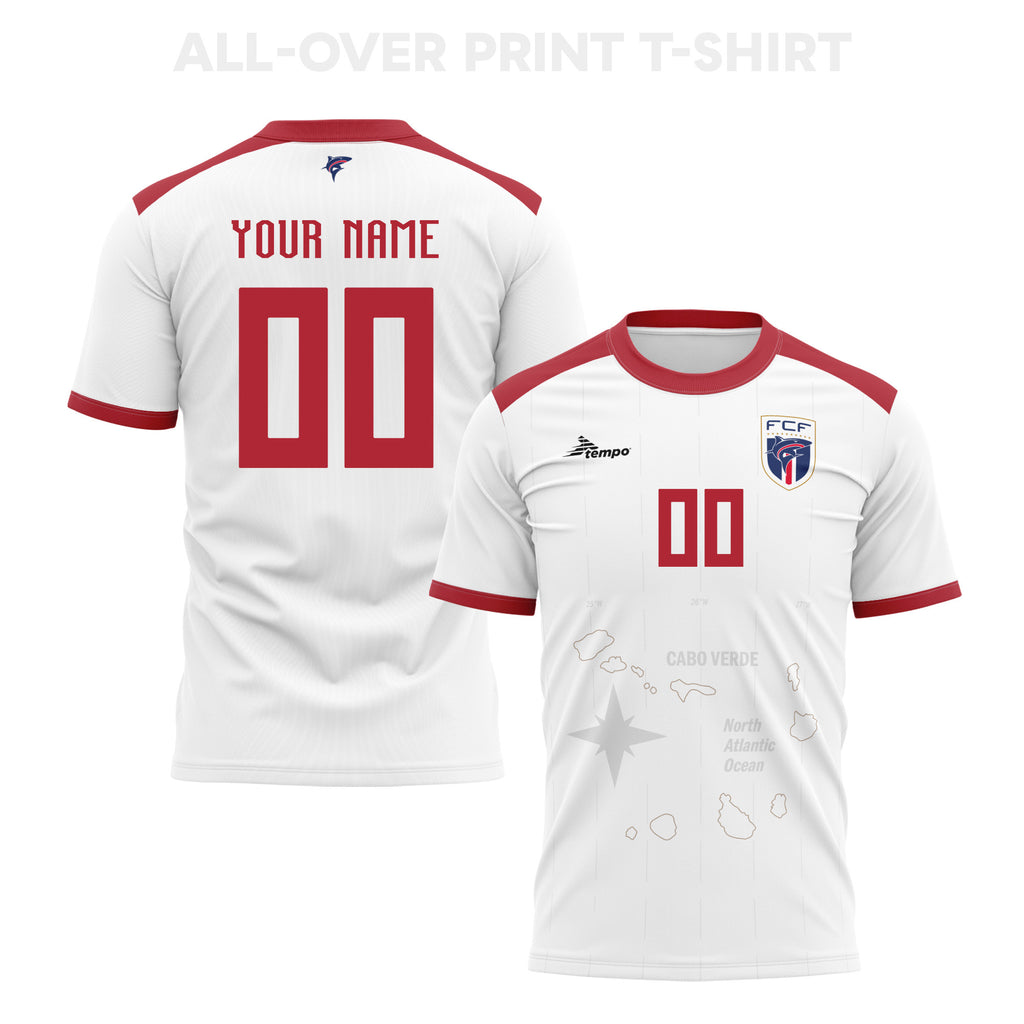 Cape Verde 2026 Personalized Away 3D T-Shirt Fully Printed – Unisex, White