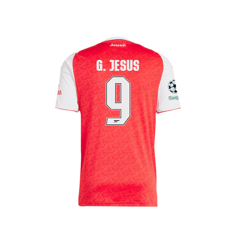 Gabriel Jesus 9 Arsenal 25/26 Home Jersey – Final Match Details Edition, Red/White