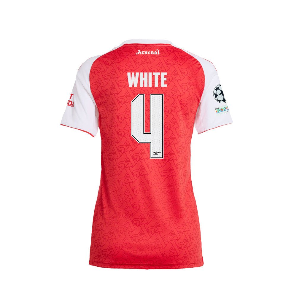 Ben White 4 Arsenal 25/26 Final Match Details Edition Home Jersey - Women, Red