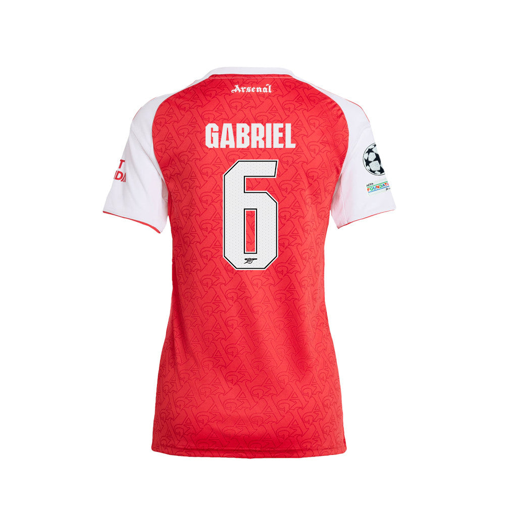 Gabriel Magalhães 6 Arsenal 25/26 Final Match Details Edition Home Jersey - Women, Red