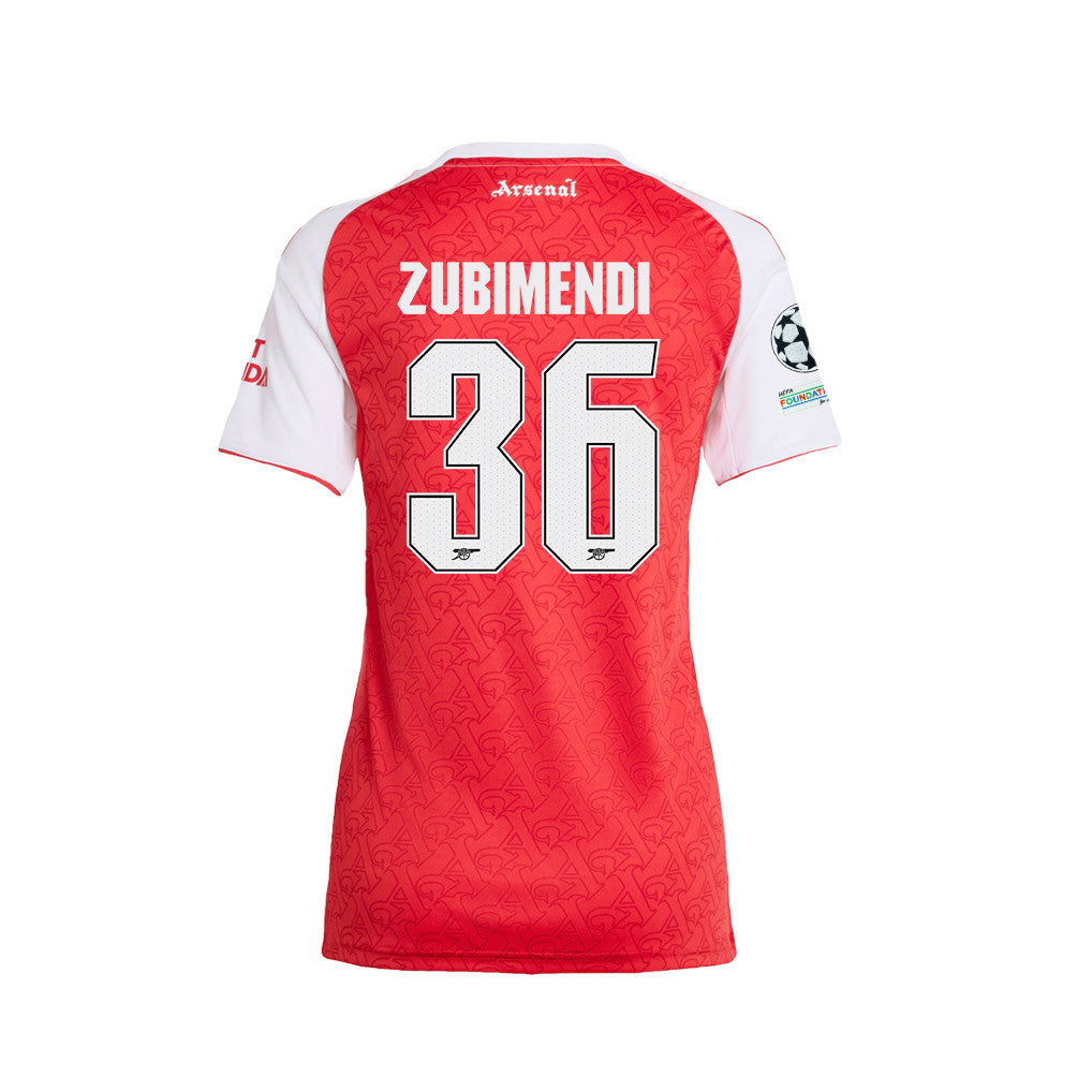 Martin Zubimendi 36 Arsenal 25/26 Final Match Details Edition Home Jersey - Women, Red