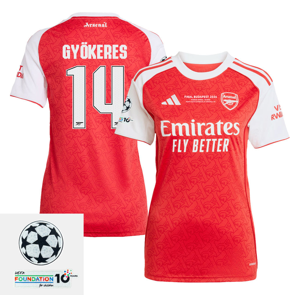 Viktor Gyökeres 14 Arsenal 25/26 Final Match Details Edition Home Jersey - Women, Red